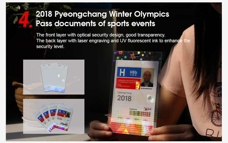 glossy laminating pouches for 2018 Pyeongchang Winter Olympics