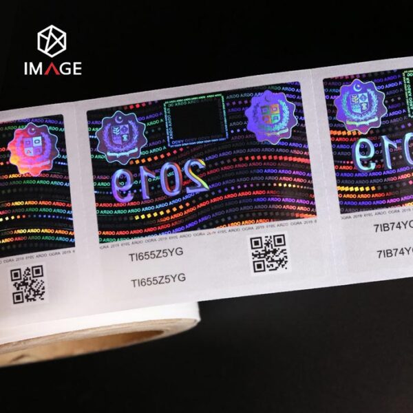 optical windshield security labels with QR code
