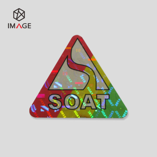 Triangular car inspection hologram stickers