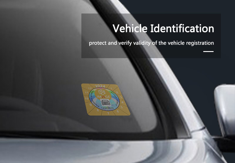 Vehicle Inspection Hologram Stickers for authentication