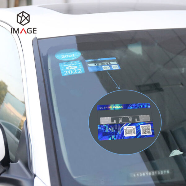 uhf rfid vehicle label tag with UV and temperature resistant