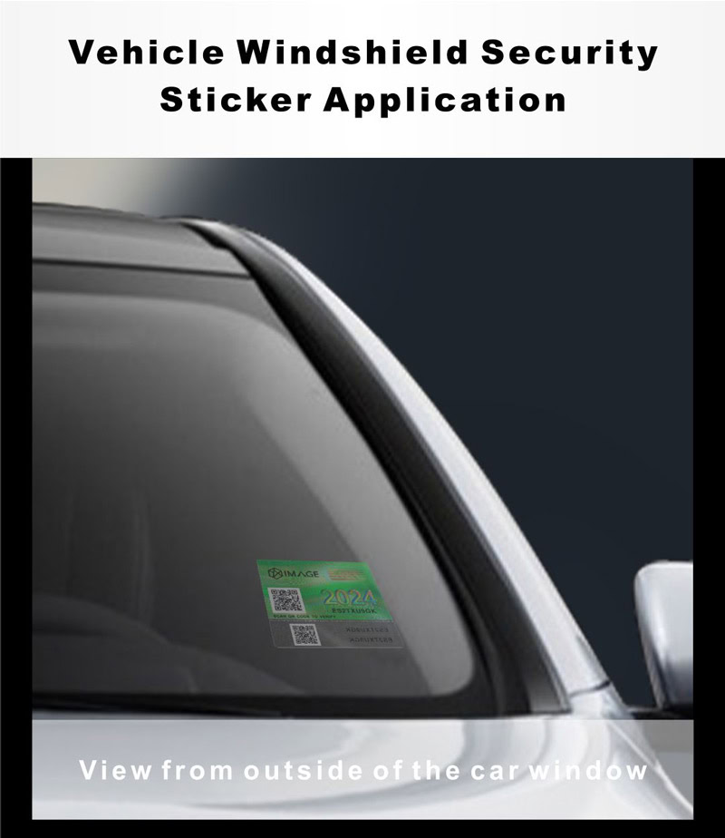 vehicle annual inspection safety stickers for car glass windscreen