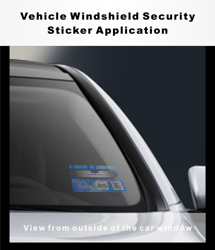 view the RFID windshield label from outside of the car window