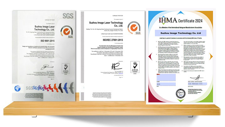 qualification certificate(IHMA, ISO 9001 and ISO 27001)