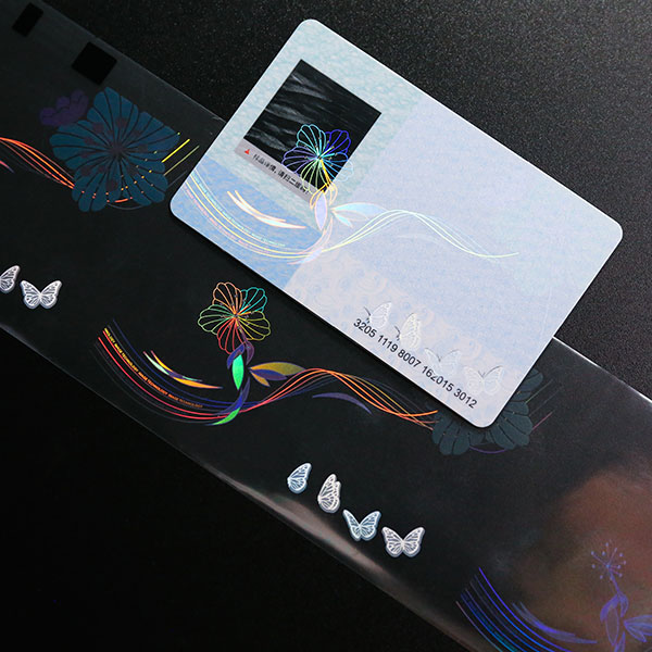 21um holographic transfer film, protect your PVC ID cards security