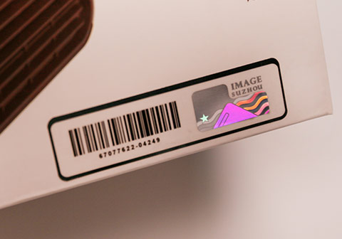 Holographic anti fake labels with unique serial numbers