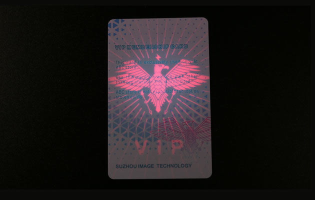 PVC cards with UV fluorescent anti-counterfeiting feature