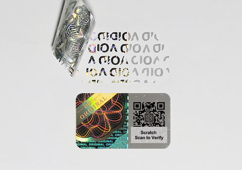hologram anti counterfeit void sticker