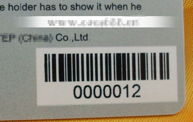membership id card with barcode