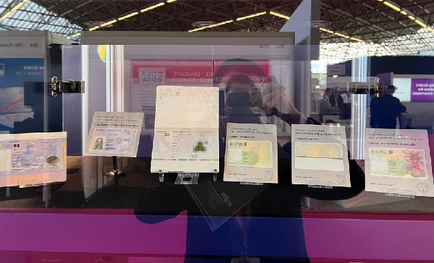 identity documents with high security features are exhibited
