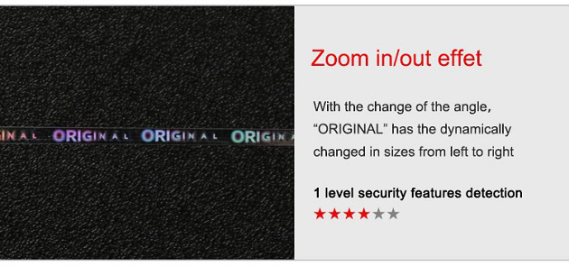zoom in out optical effect, visual security protection