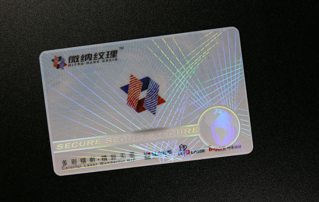CR80 id card with optical patch overlay