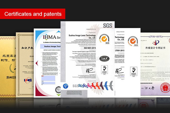 Some of the qualifications and patents obtained by Suzhou IMAGE Technology company