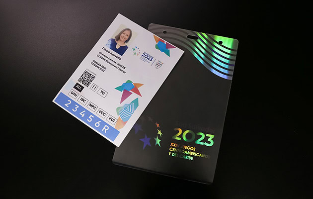 optical anti-counterfeiting technology protect event id credential of 2023 Central American and Caribbean Games