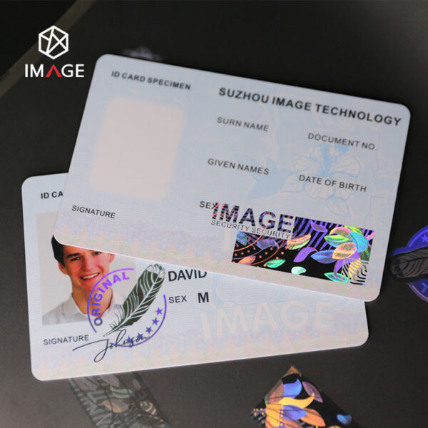 PC id card with embedded security overlay