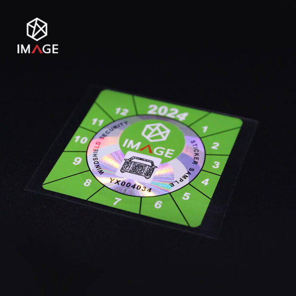 car insurance window sticker with security printing features