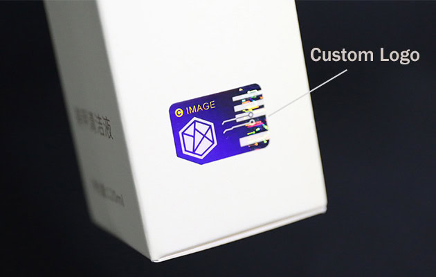 holographic stickers with custom logo for brand package box