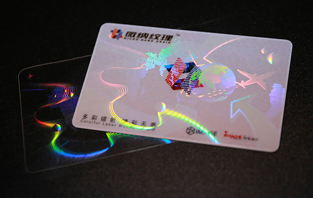 PVC ID card with optical anti-counterfeiting protection