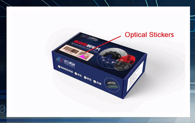 Optical Anti-Counterfeiting Sticker with Barcode Printing for Auto Spare Parts