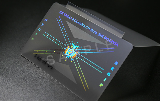 butterfly laminating pouches with customized optical security elements