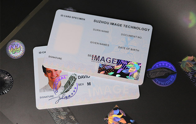 embedded lamination overlays with 3D dynamic design for PVC PC id card protection