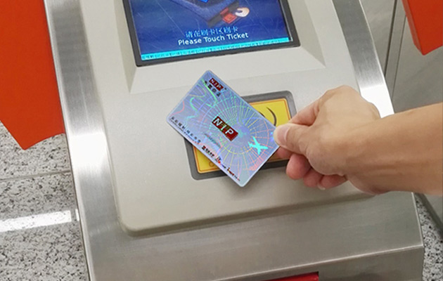 metro traffic ID card with optical security lamination
