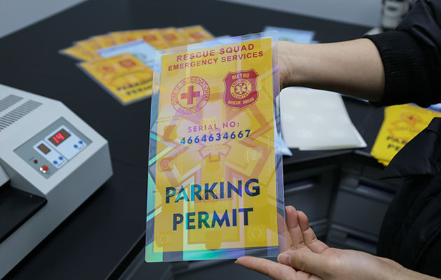 IMAGE optical heat lamination pouches for parking permit use