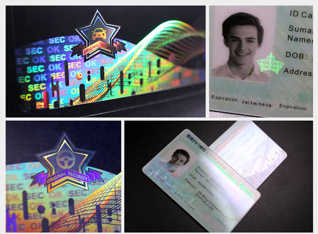 optical patch overlays with flip-flop and neon-color light changing technology