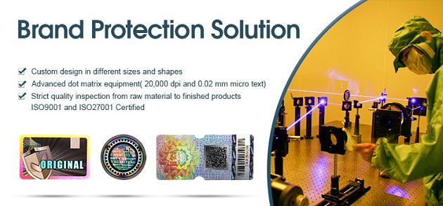 Custom anti-counterfeit label produced using Image Technology’s in-house high-precision lithography system