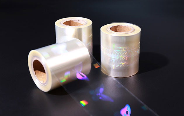 21 micron PET stamping foil for PC overlay optical security applications, visual and physical double security protection