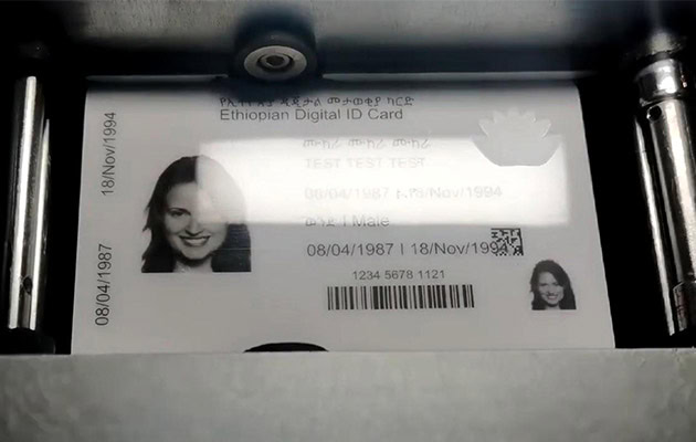 Laser personalization printing on a PC card for secure ID documents