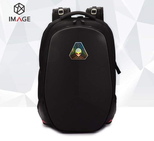 brand backpacks nameplate label with anti-counterfeiting feature
