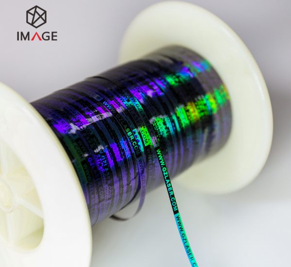 hologram adhesive tear tape, has red, green color change