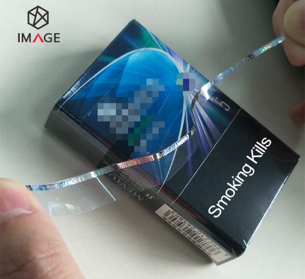 tear tape for cigarette box, easy opening and anti-counterfeiting